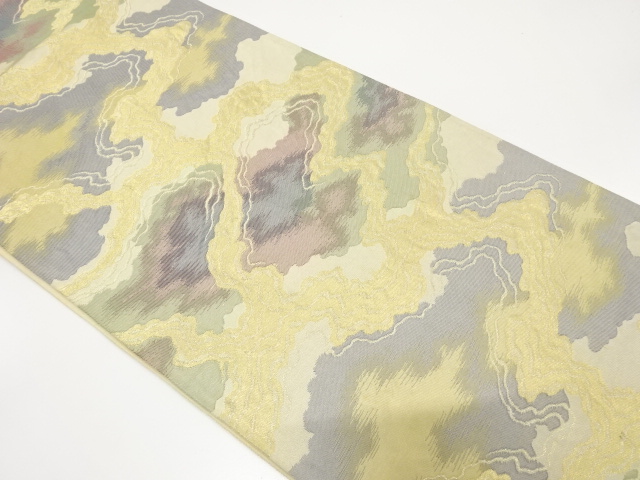 JAPANESE KIMONO / ANTIQUE FUKURO OBI / SILK / WOVEN MIST